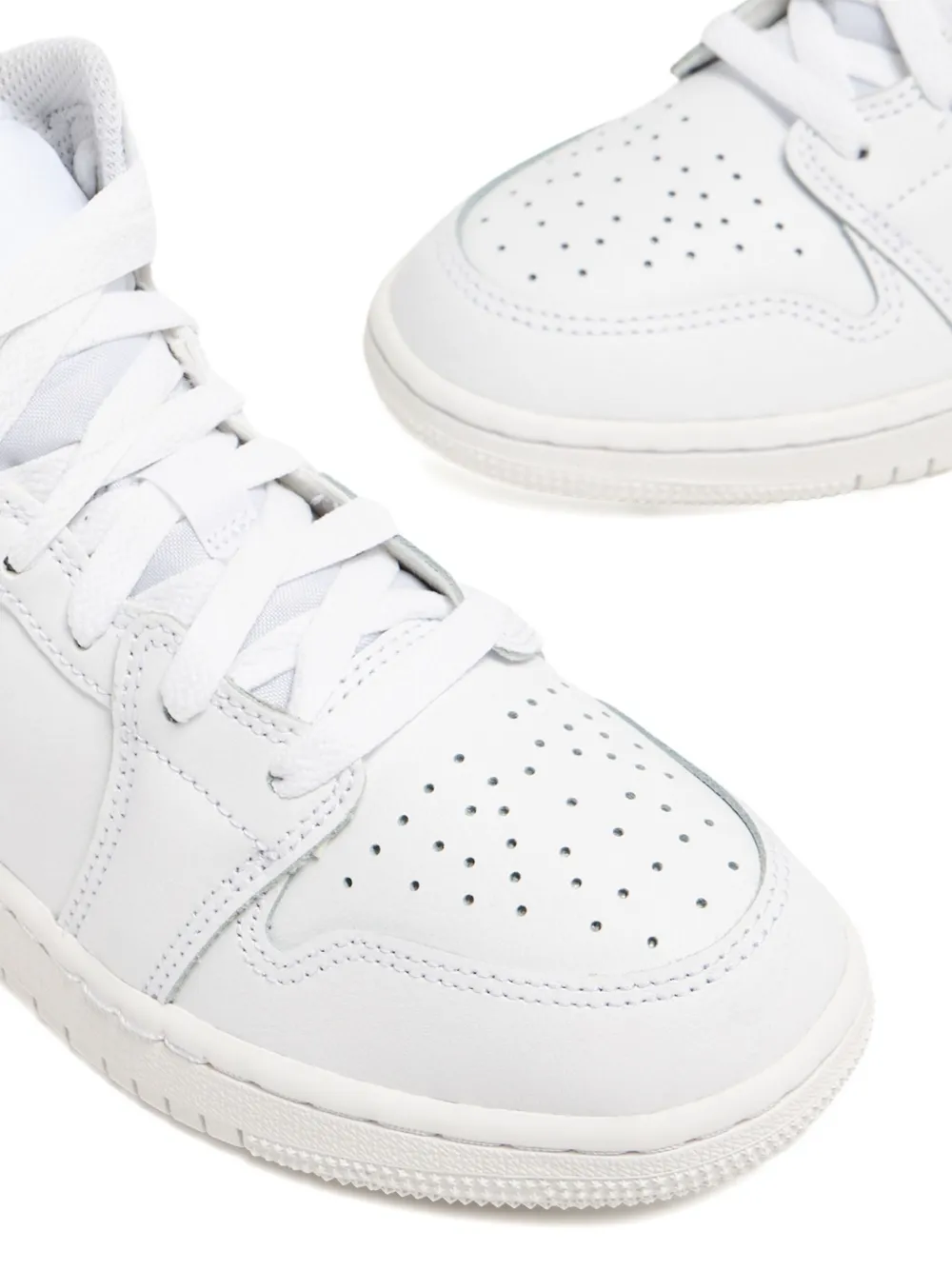 Nike Kids Jordan 1 Mid leather sneakers White