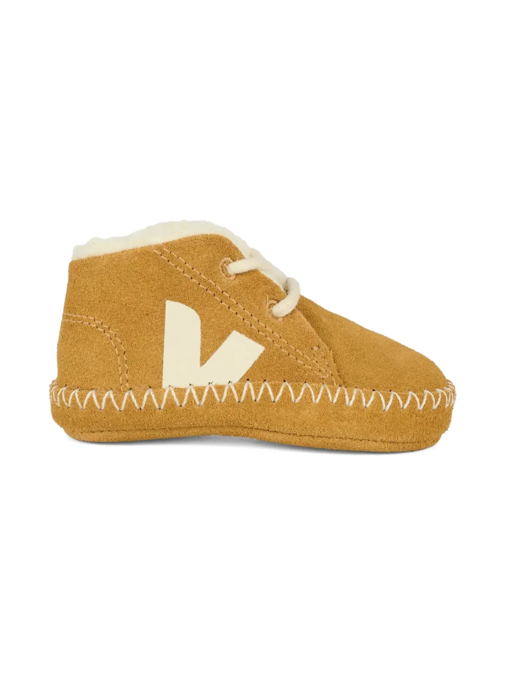 VEJA Kids logo suede sneakers Brown