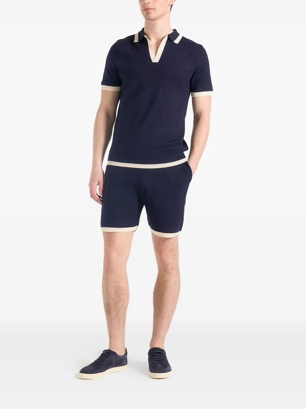 Manière De Voir Regis contrast-knit shorts | Bermuda Shorts | Image 2
