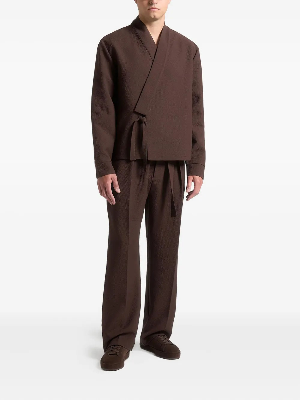 Manière De Voir Robin textured-kimono wrap jacket | Lightweight Jackets | Image 2