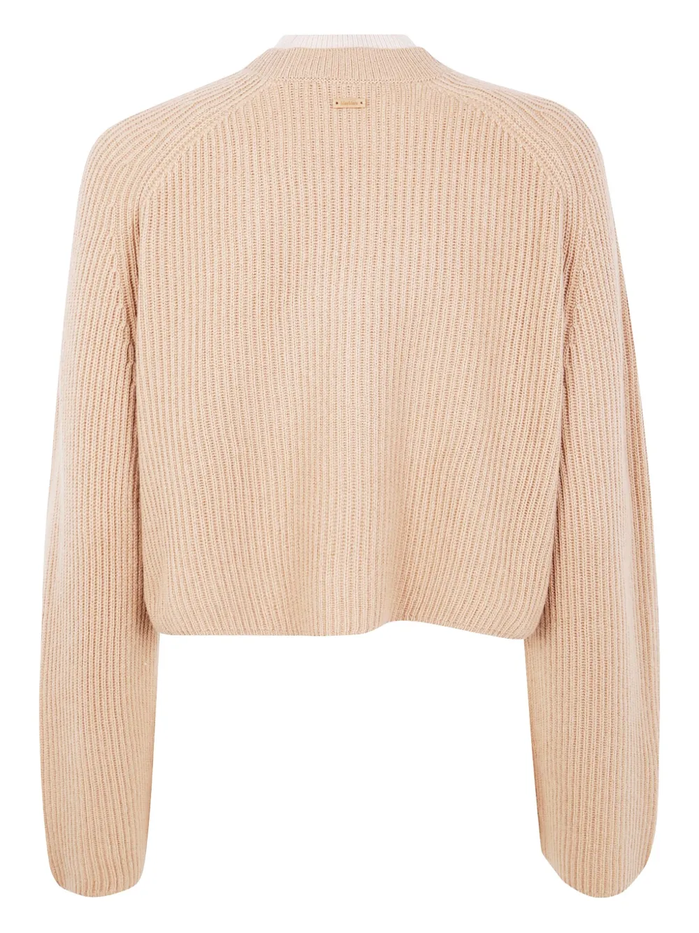 Max Mara Ribbed Wool Sweater In Neutral