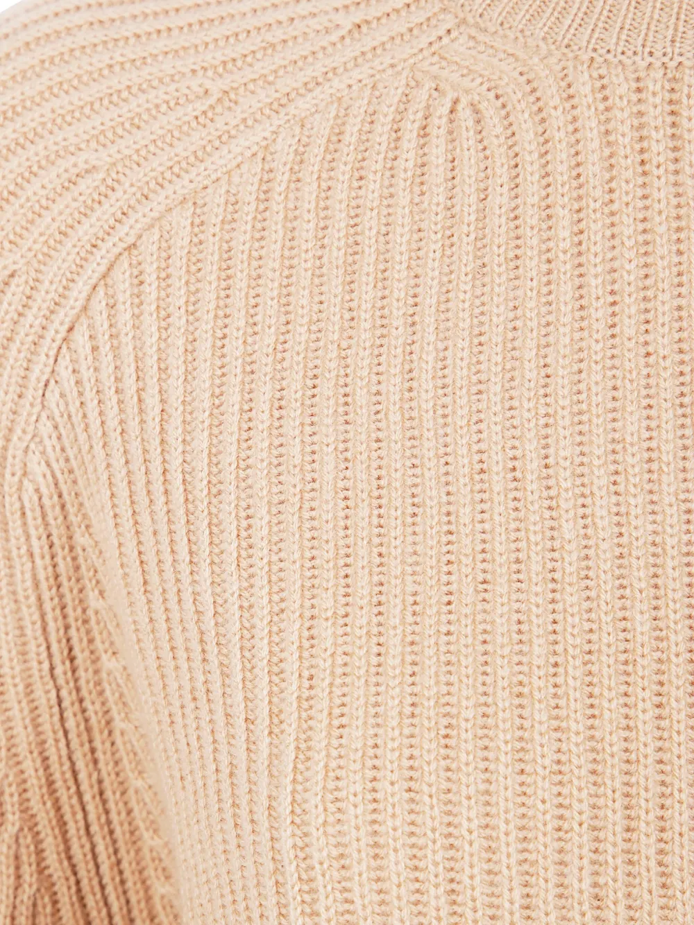 Max Mara Ribbed Wool Sweater In Neutral