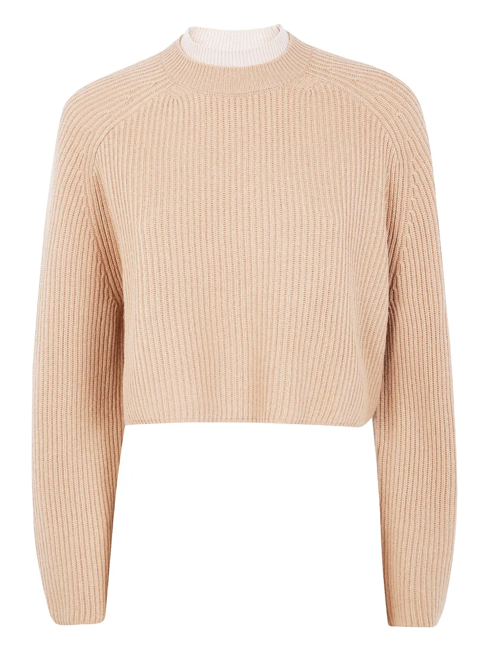 Max Mara Ribbed Wool Sweater In Neutral
