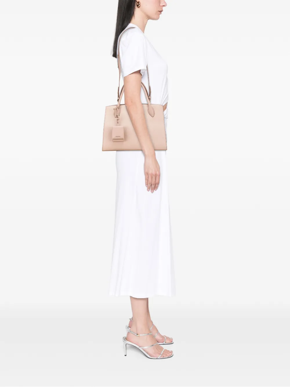 Prada Pre-Owned 2000-2025 Medium Saffiano Cuir Monochrome Top Handle Tote satchel | Pre-Owned | Image 2