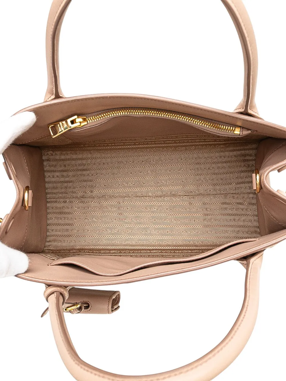 Pre-owned Prada 2000-2025 Medium Saffiano Cuir Monochrome Top Handle Tote Satchel In Pink