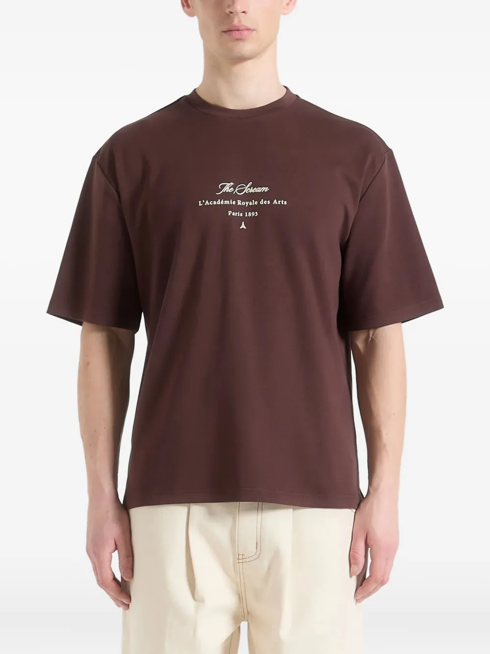 Manière De Voir The Scream graphic-print T-shirt | Brown | Image 1