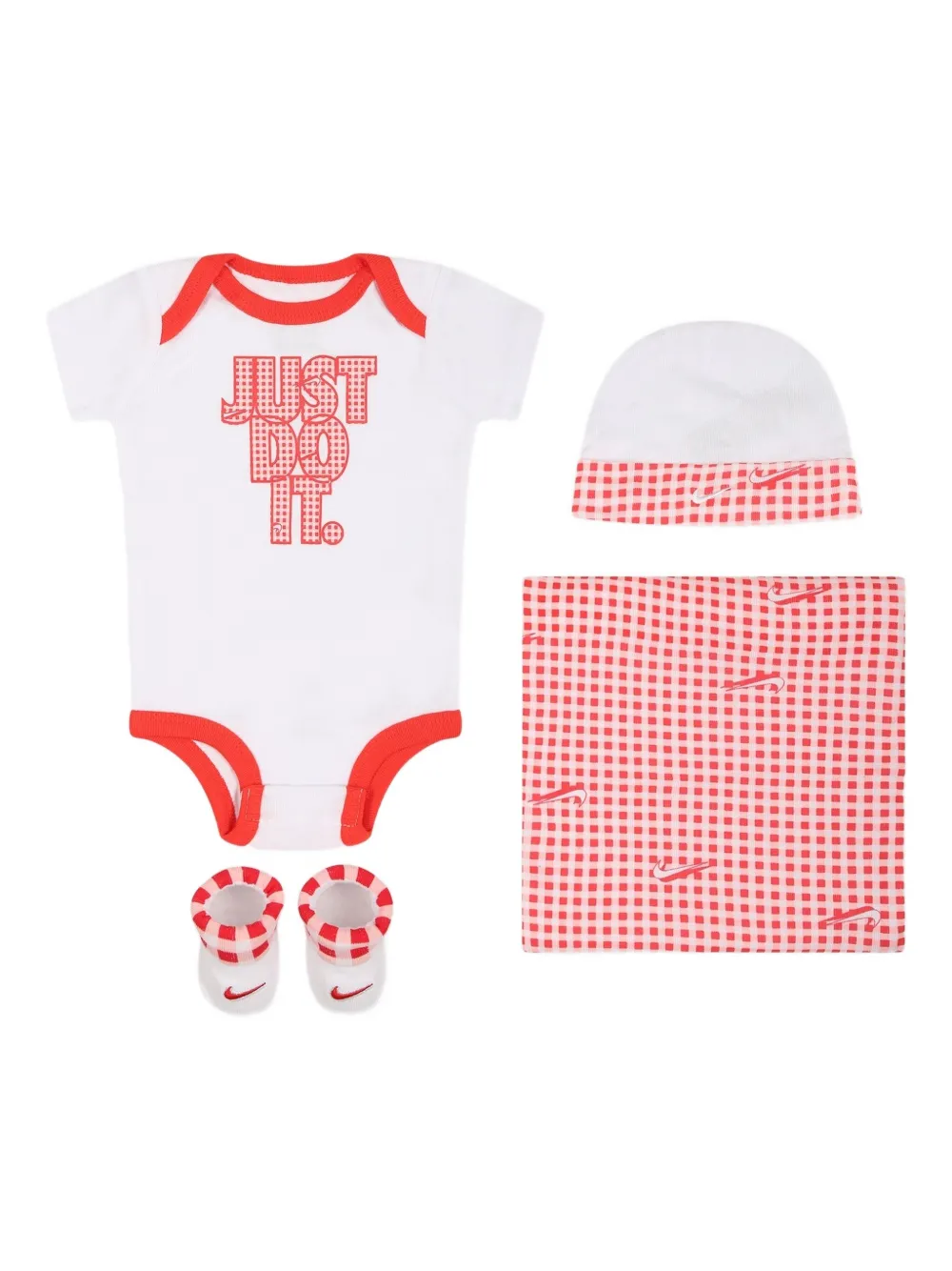 Nike Kids gingham-print babygrow set (set of four) | White | Image 1