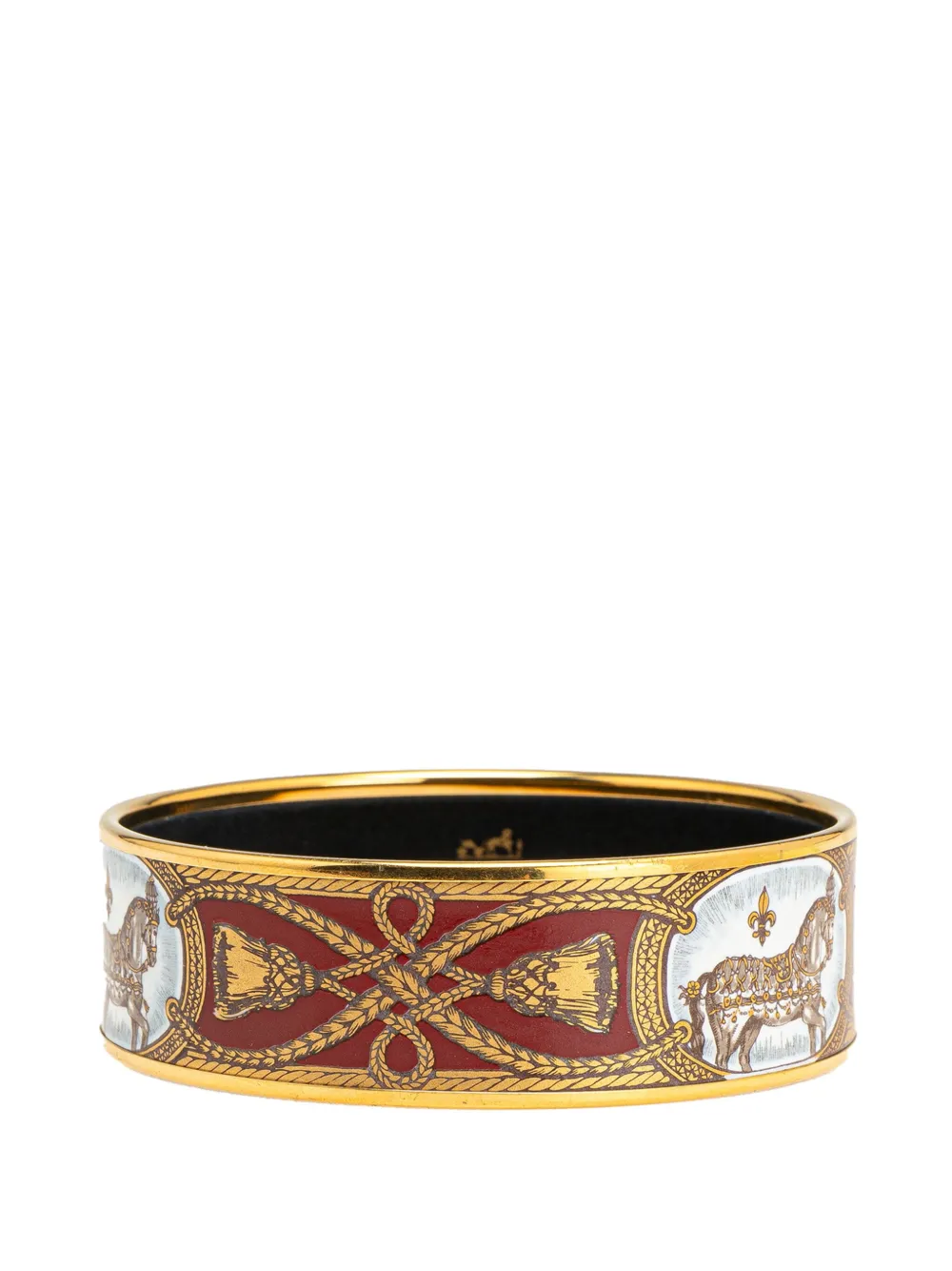 Hermès Pre-Owned 20th Century ワイド グラン アパラ エナメルバングル 70 コスチューム ブレスレット - Hermès Pre-Owned 20th Century ワイド グラン アパラ エナメルバングル 70 コスチューム ブレスレット -