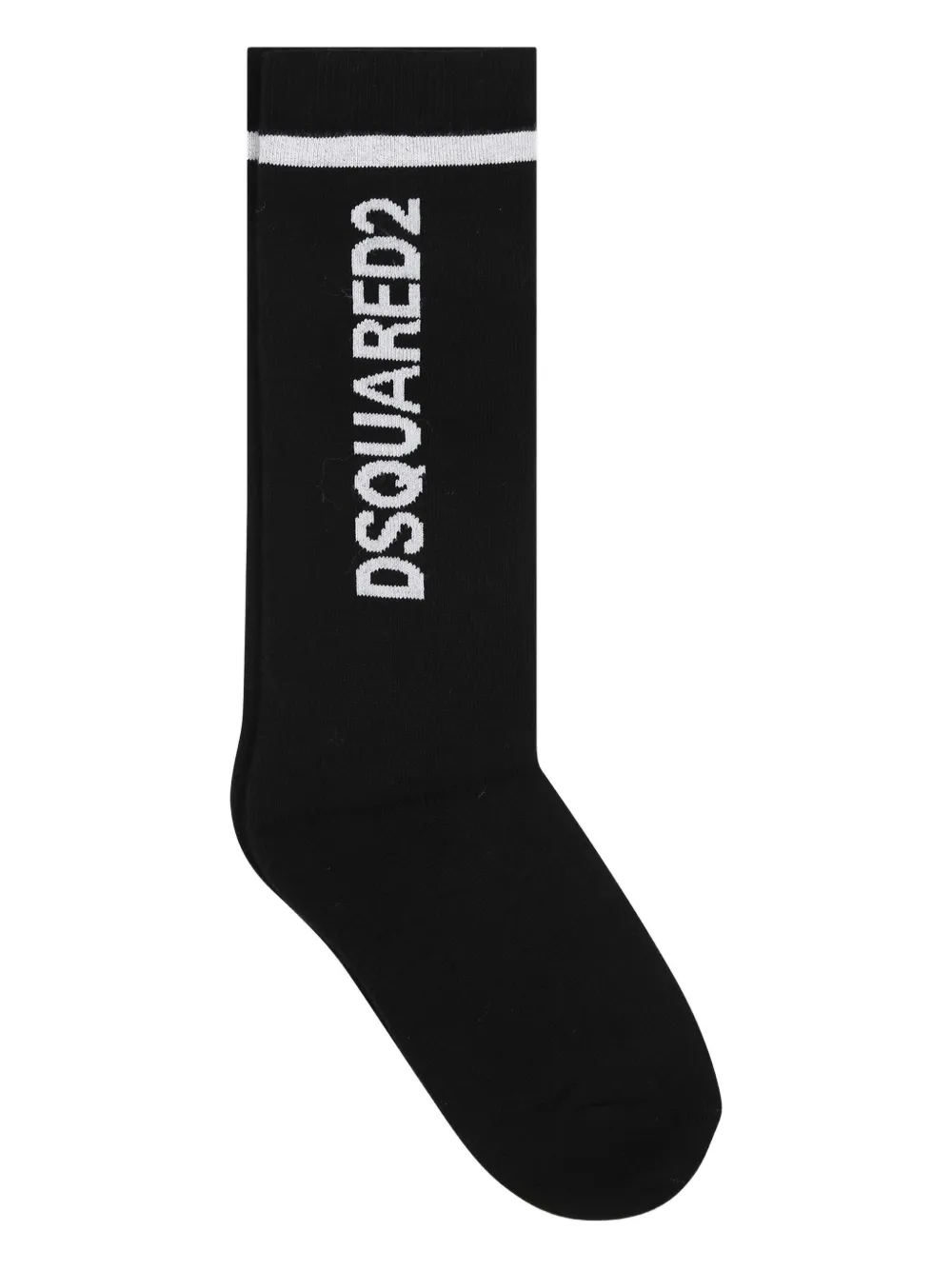 Dsquared2 Black Socks For Boy With Logo In Black