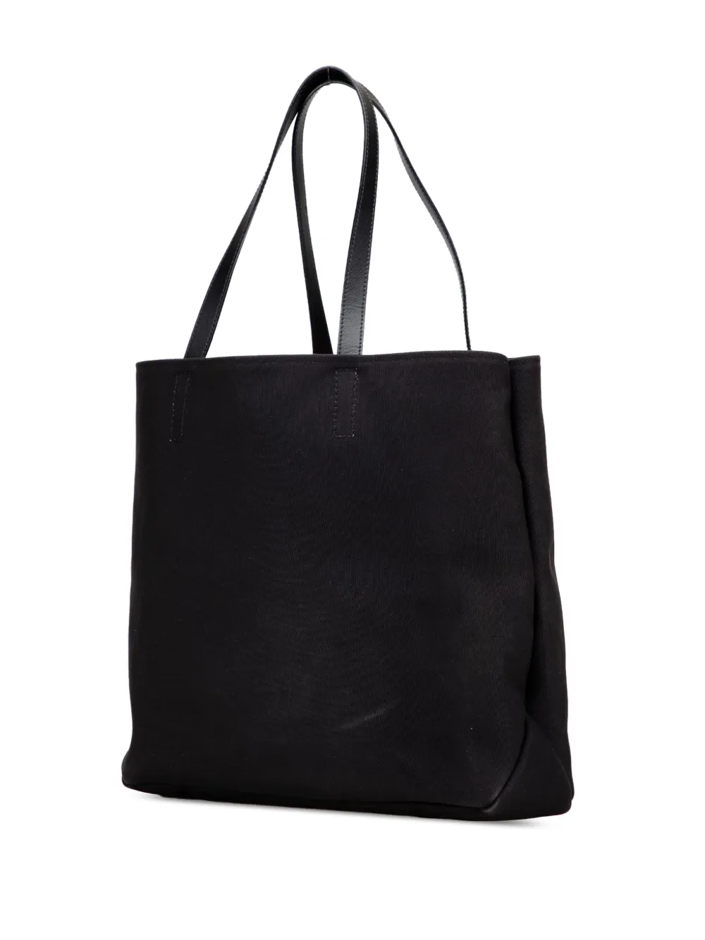 Pre-owned Prada 2013-2025 Canvas Canapa Monkey Tote Bag In Black
