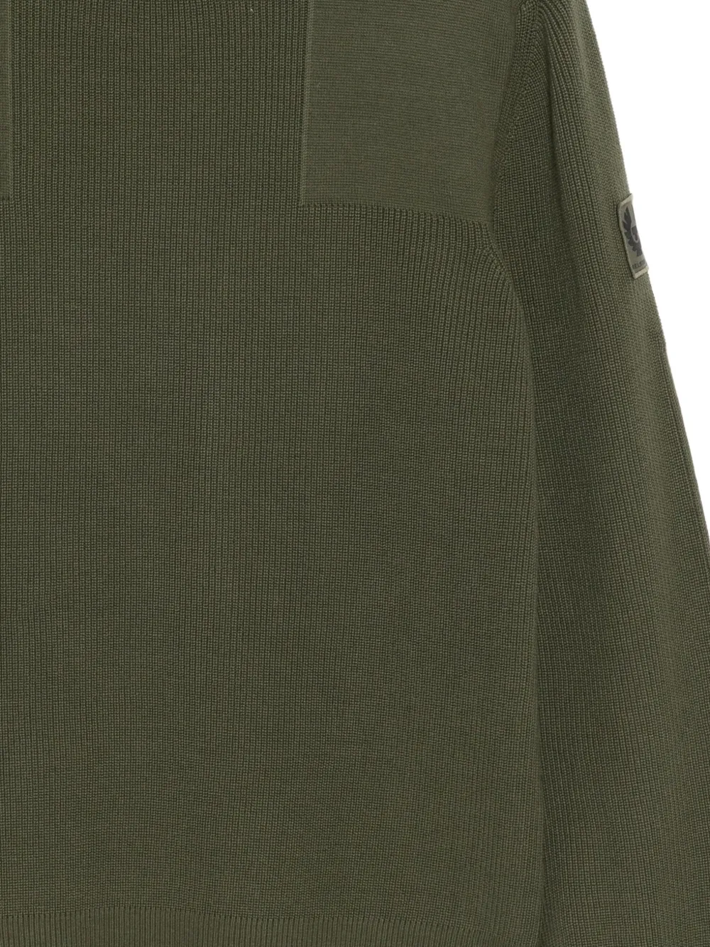 Belstaff Logo-appliqué Cotton Jumper In Green
