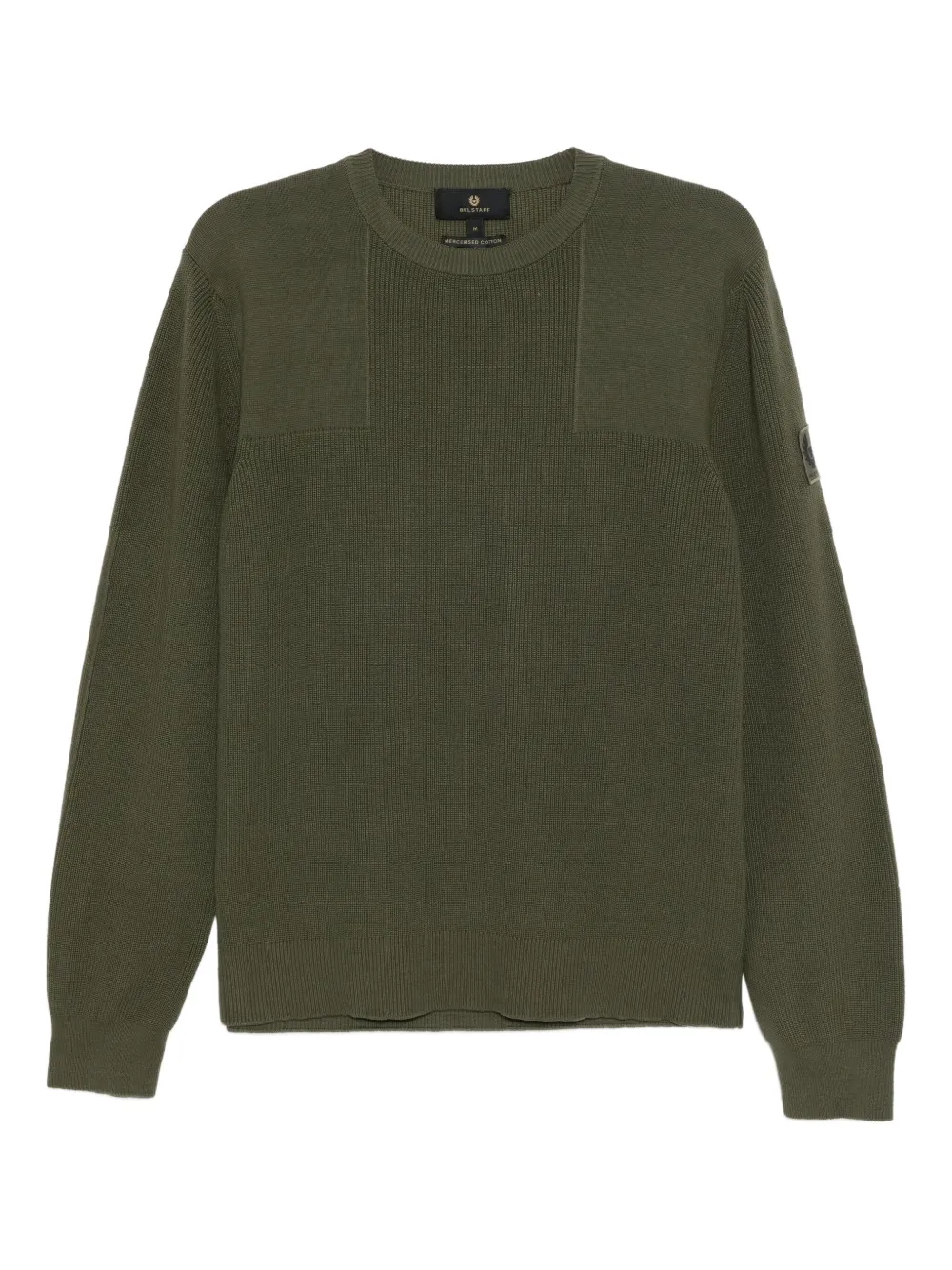 Belstaff logo-appliqué cotton jumper | Green | Image 1