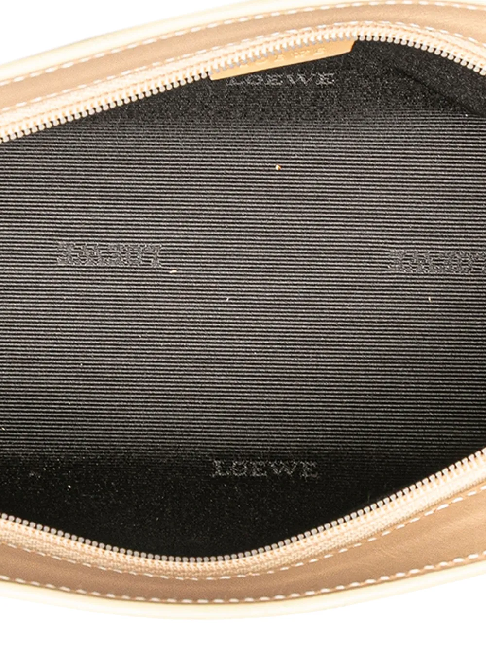 Pre-owned Loewe 2004 Studded Leather Clutch Bag In Brown