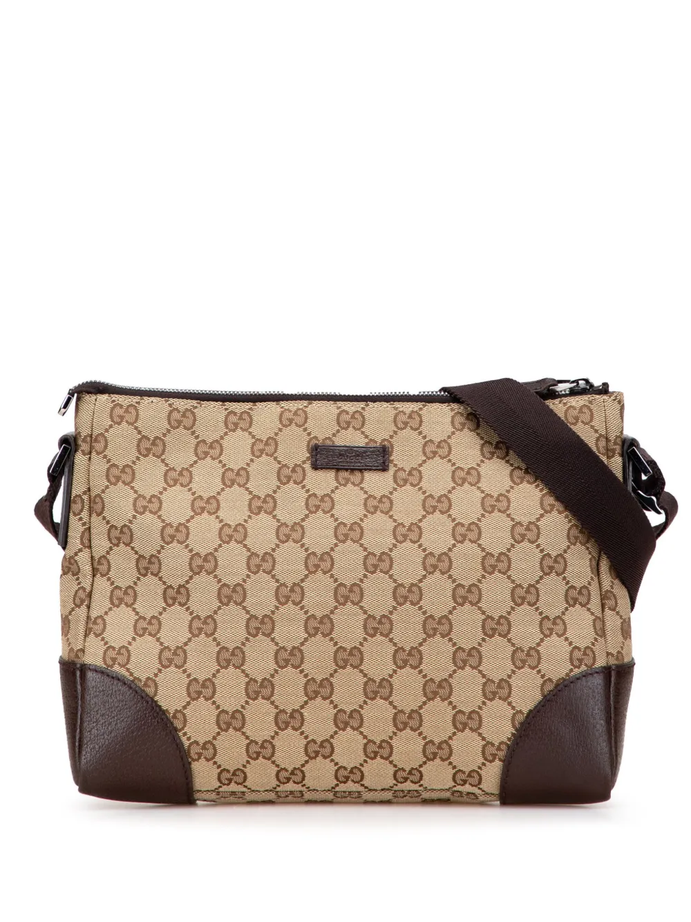 Pre-owned Gucci 2000-2015 Gg Canvas Crossbody Bag In Brown