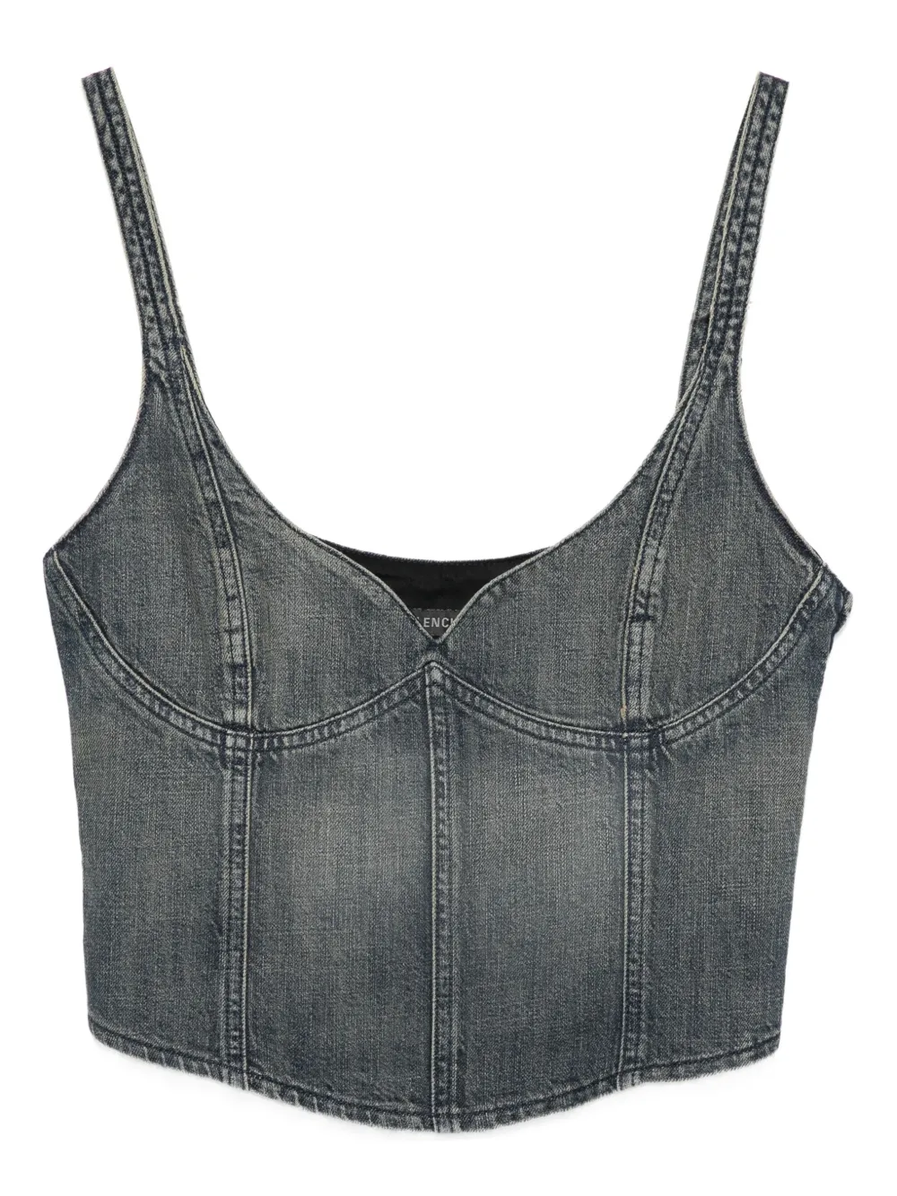 Balenciaga denim bustier top | Blue | Image 1