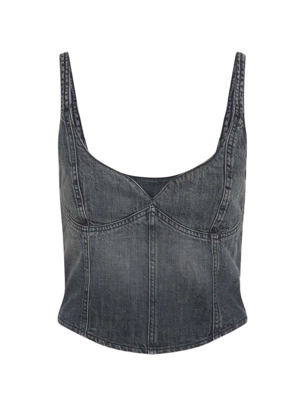 Balenciaga Denim bustiere top Blauw