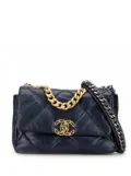 CHANEL Pre-Owned 2019 Medium Lambskin 19 Flap satchel - Blue