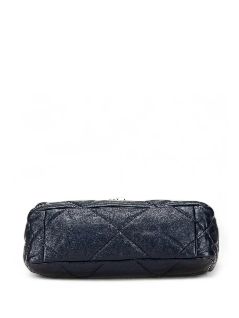 Pre-owned Chanel 2019 Medium Lambskin 19 Flap Satchel In Blue