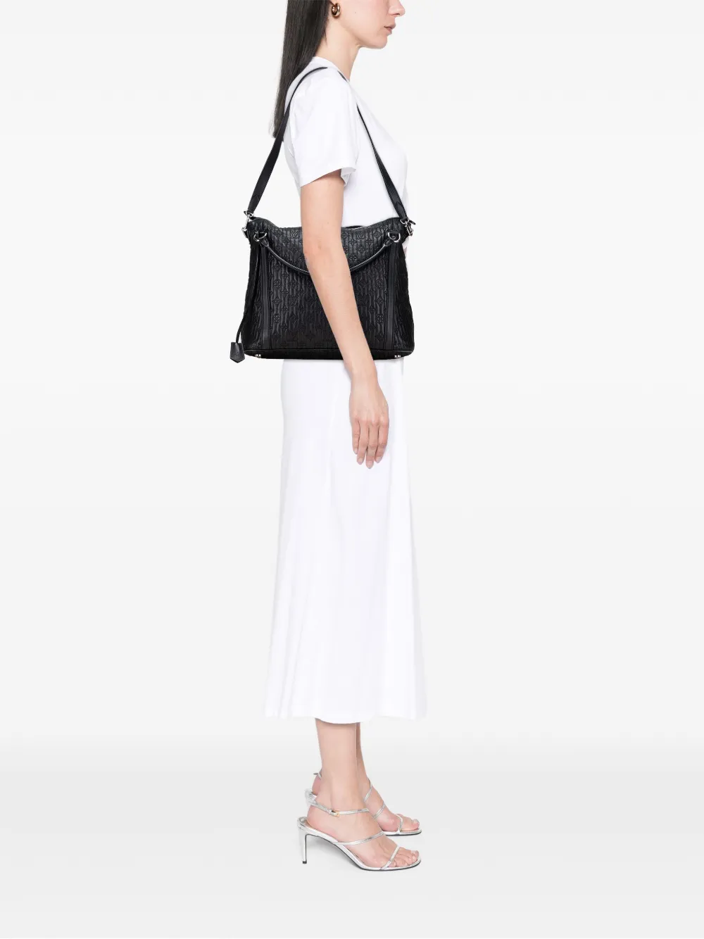 Pre-owned Louis Vuitton 2012 Monogram Antheia Ixia Mm Satchel In Black