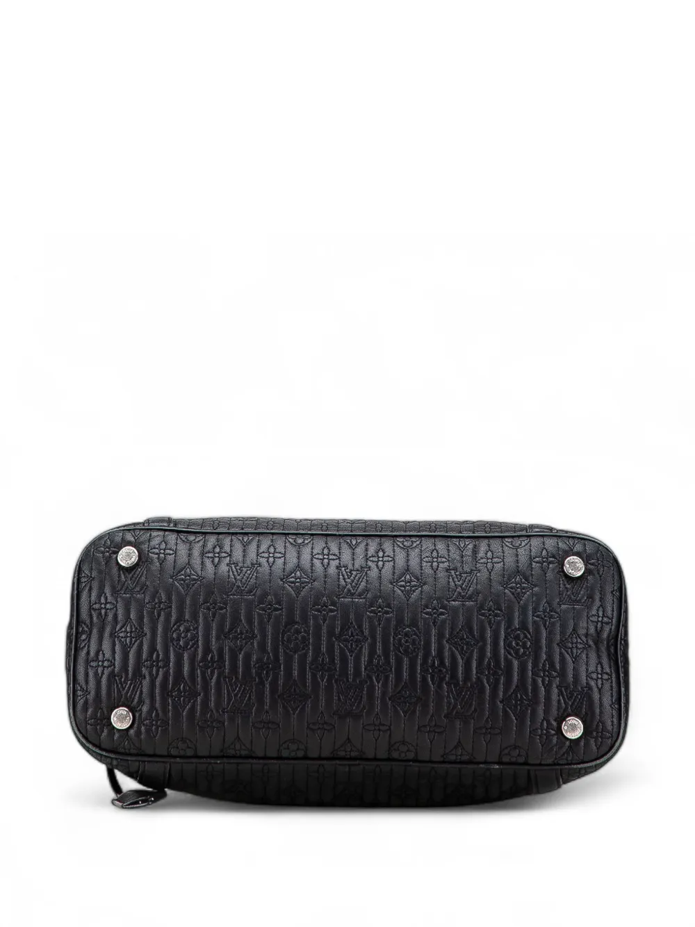 Pre-owned Louis Vuitton 2012 Monogram Antheia Ixia Mm Satchel In Black