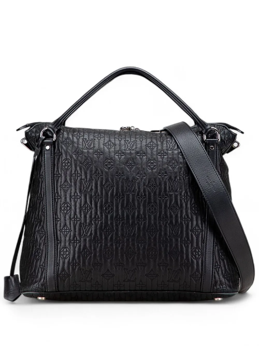 Pre-owned Louis Vuitton 2012 Monogram Antheia Ixia Mm Satchel In Black