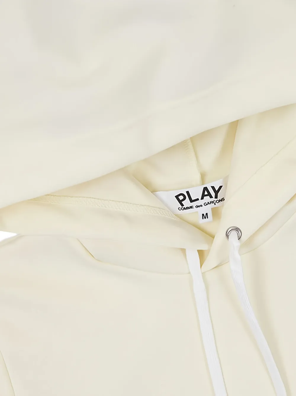 Comme Des Garçons Play Hoodie met hartlogo Beige