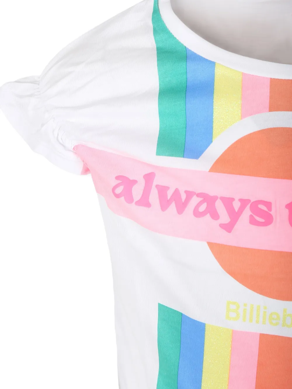 Billieblush White T-shir For Girl With Writing In White
