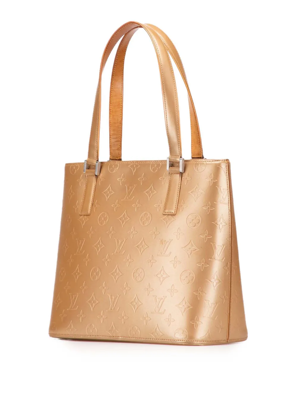 Pre-owned Louis Vuitton 2003 Monogram Mat Stockton Tote Bag In Gold