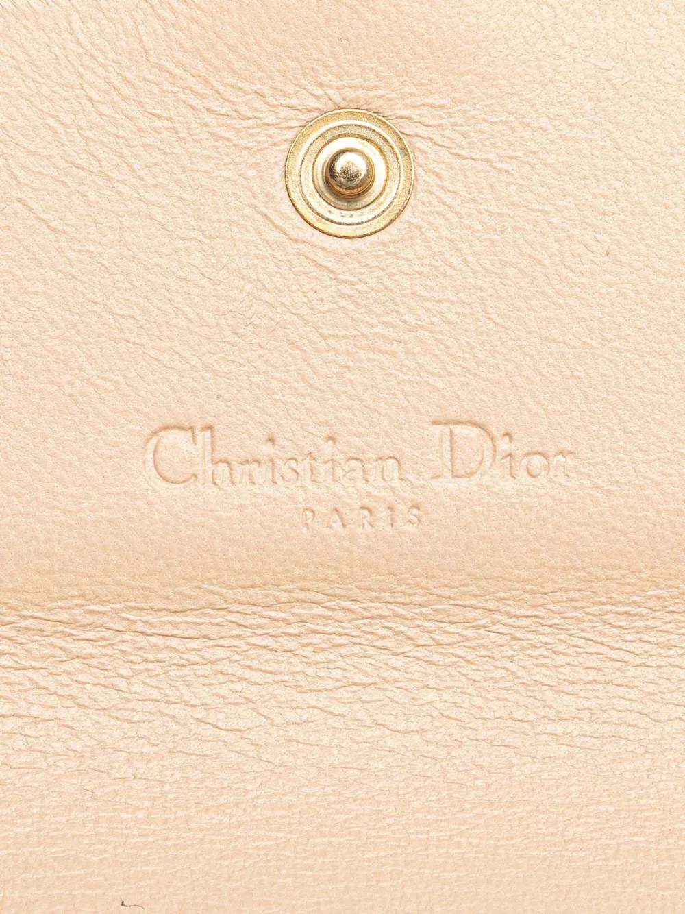Pre-owned Dior 2007 Printed Canvas Buckle Strap Flap Wallet Long Wallets In Pink