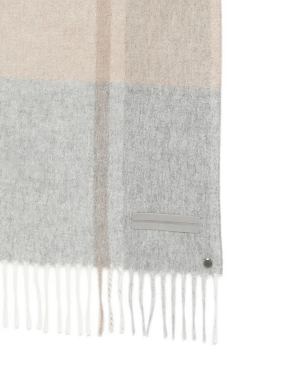 Zegna Geruite sjaal - Beige