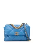 CHANEL Pre-Owned 2020 Large Lambskin 19 Flap satchel - Blue