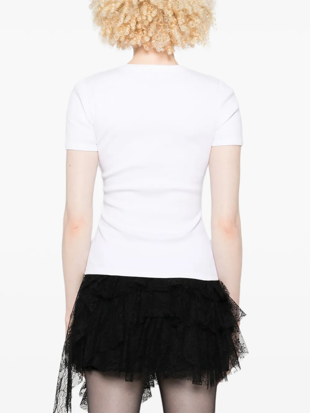 Alexander McQueen Top met logoplakkaat Wit
