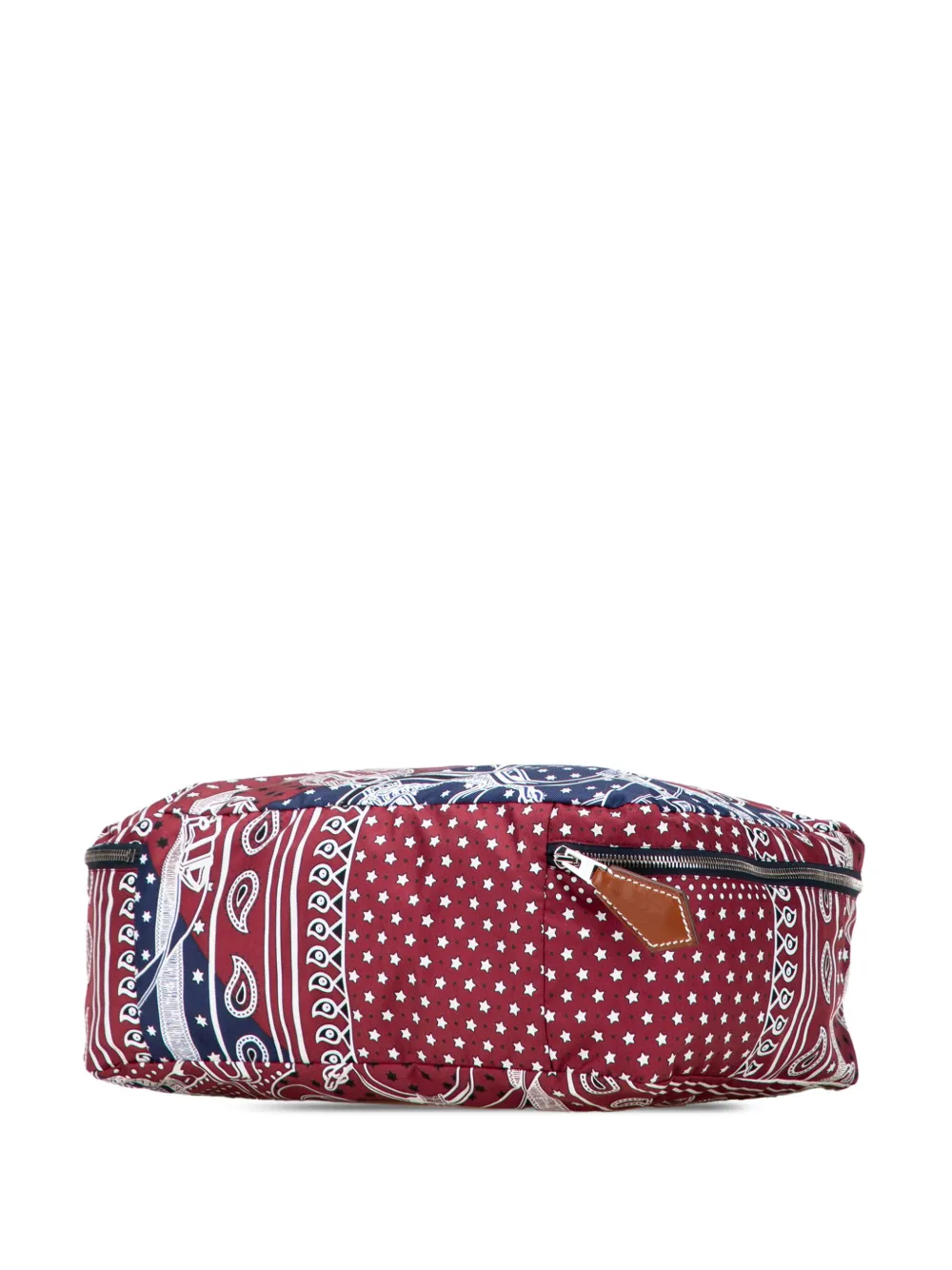 Pre-owned Hermes 2019 Silk Eperon D'or Bandana Travelsilk Cube Pm Pouch In Red
