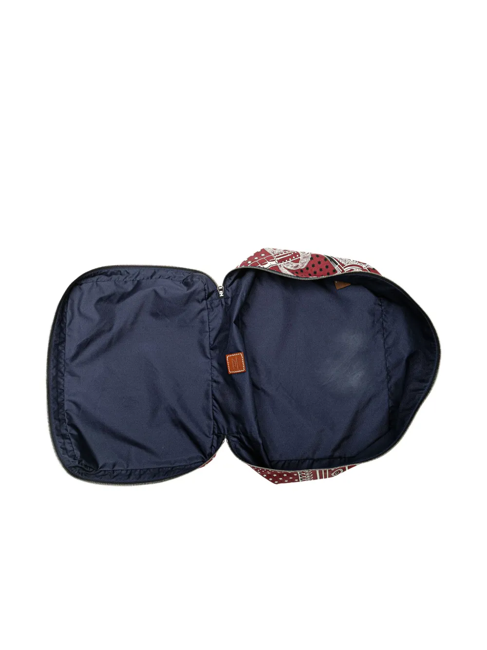 Pre-owned Hermes 2019 Silk Eperon D'or Bandana Travelsilk Cube Pm Pouch In Red
