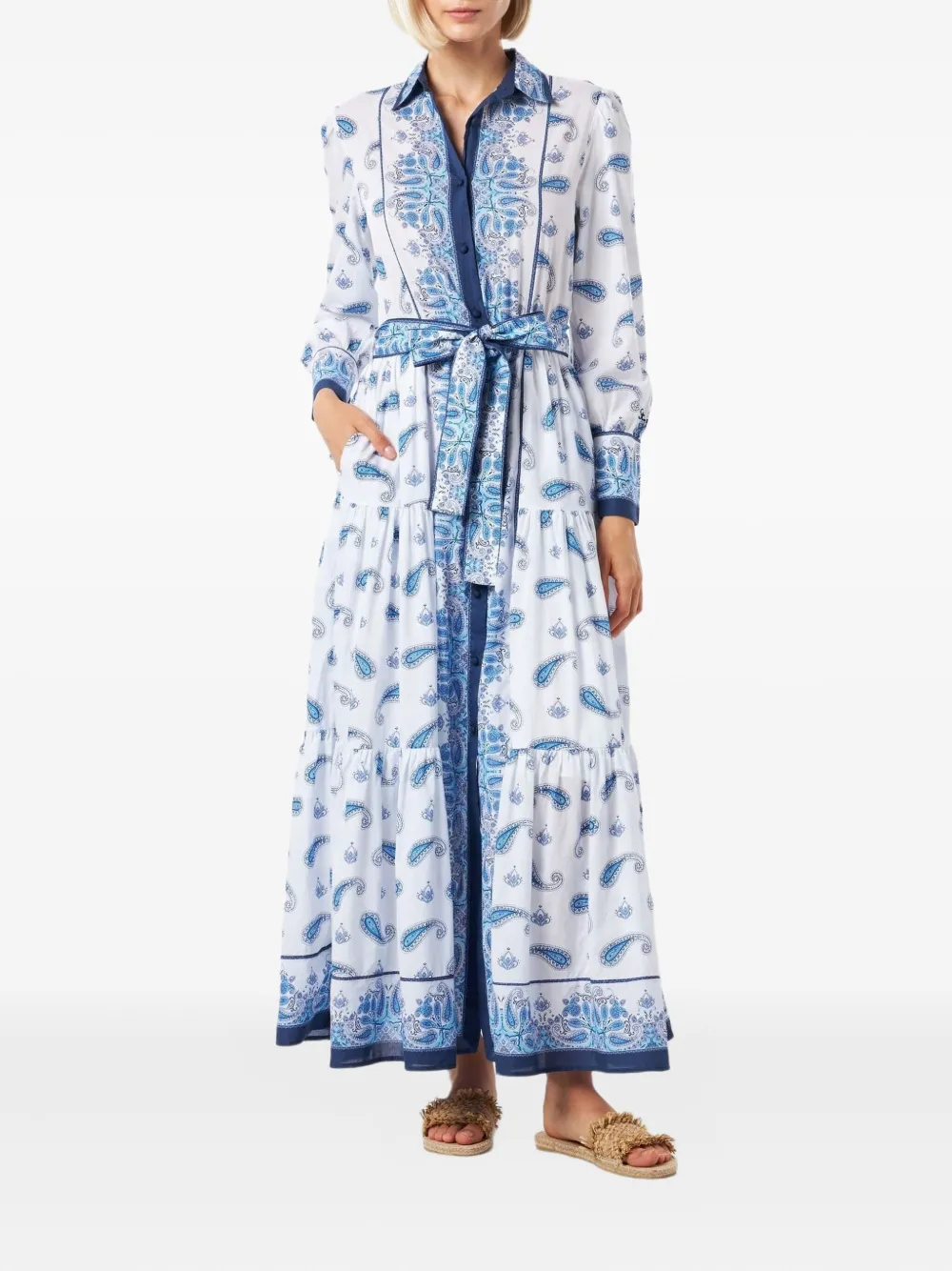 MC2 Saint Barth paisley-print belted dress - Wit