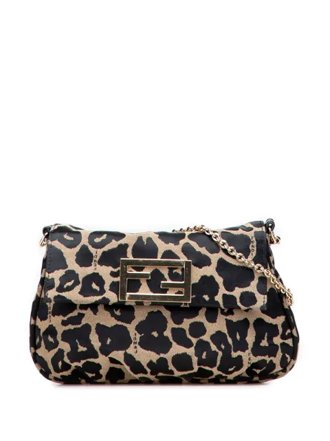 Fendi Pre-Owned 2000-2010 Leopard Print Canvas Fendista Pochette crossbody bag