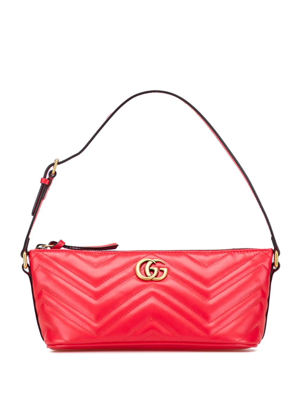 Gucci Pre-Owned 2016-2025 GG Marmont Matelasse Leather shoulder bag | Red | Image 1