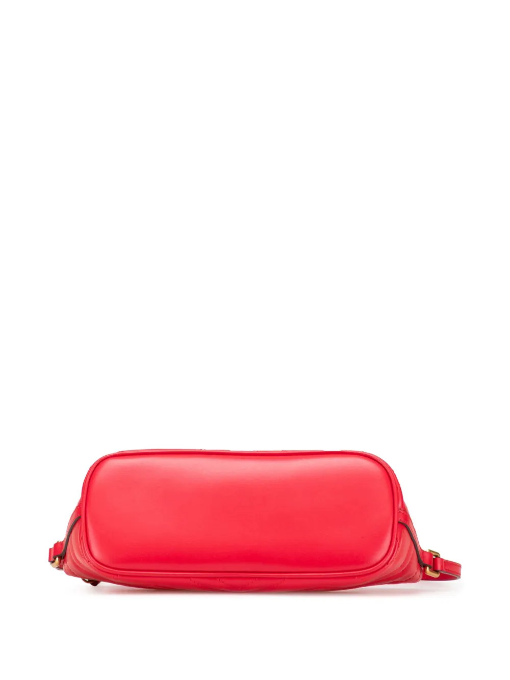Pre-owned Gucci 2016-2025 Gg Marmont Matelasse Leather Shoulder Bag In Red