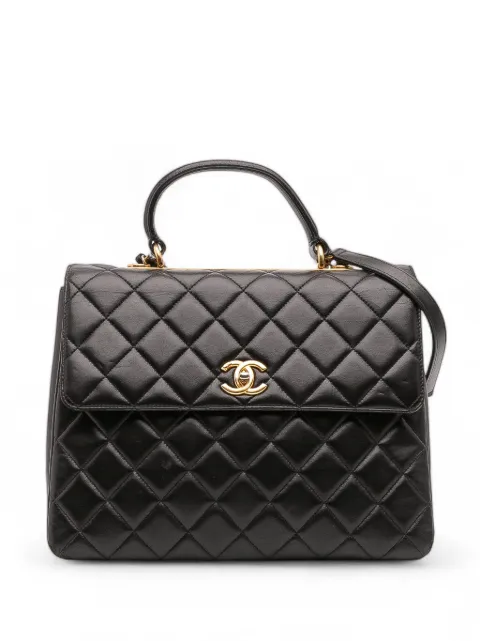 CHANEL Pre-Owned 2015-2016 Large Lambskin Trendy CC Top Handle Flap satchel
