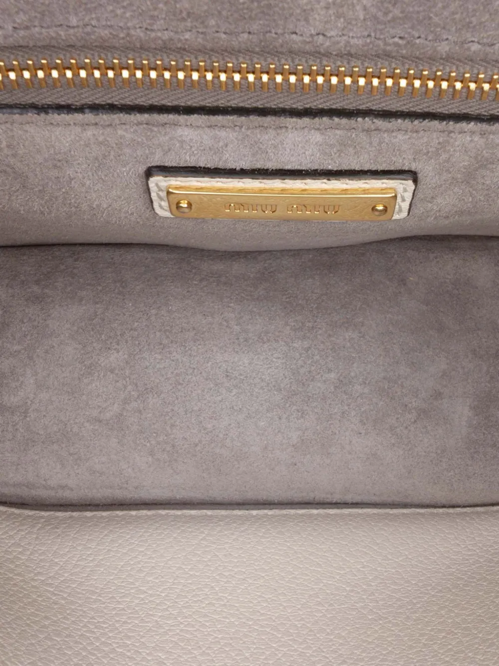Pre-owned Miu Miu 2010-2025 Goatskin Madras Soft Calf Crystal Embellished Crossbody Bag In White
