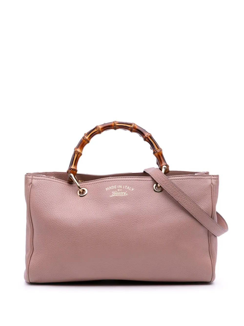 Gucci Pre-Owned 2016-2025 Medium Calfskin Bamboo Shopper satchel | Pink | Image 1