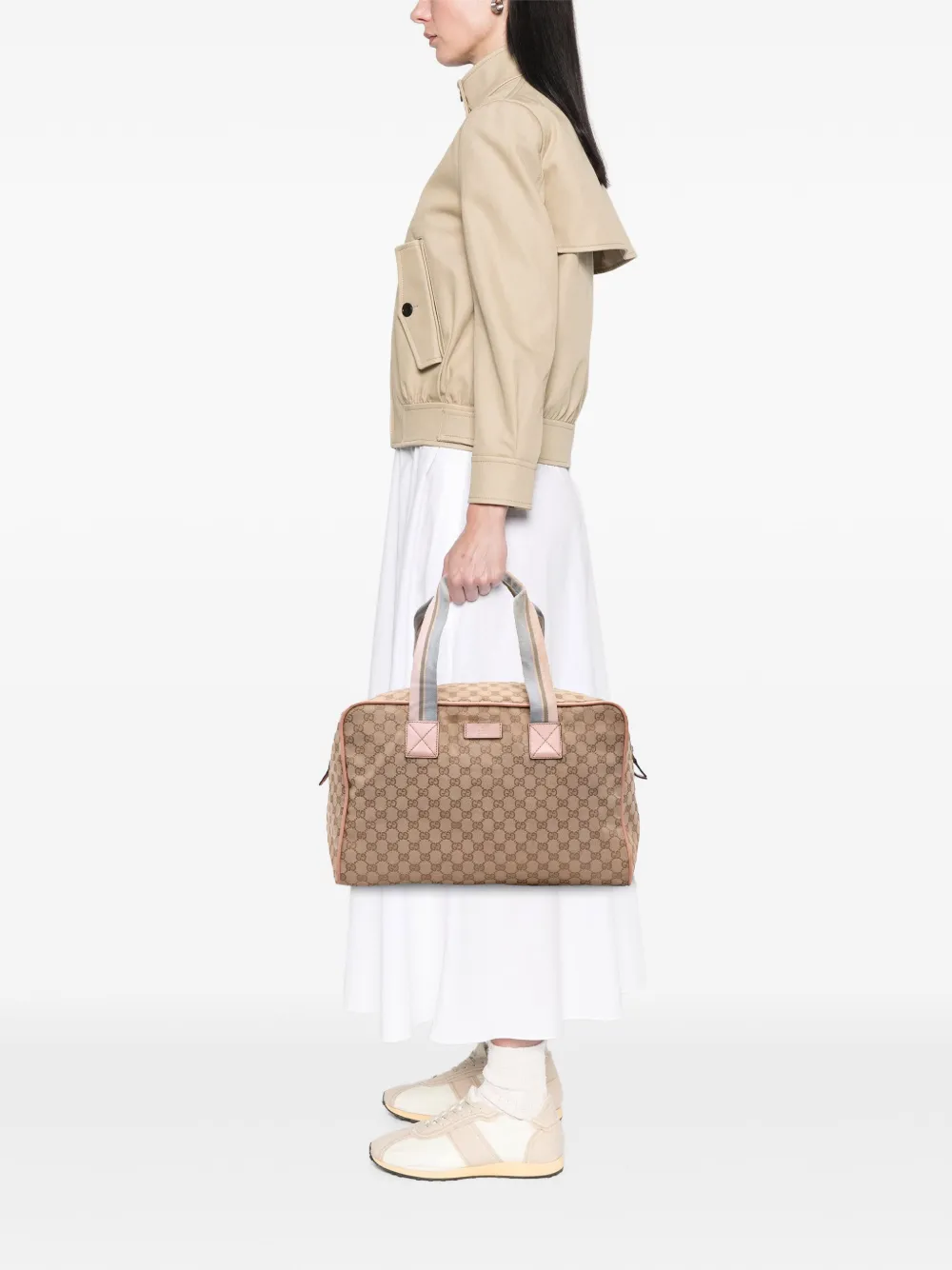 Gucci Pre-Owned 2016-2025 GG Canvas Web Duffle Bag travel bag | Pre-Owned | Image 2