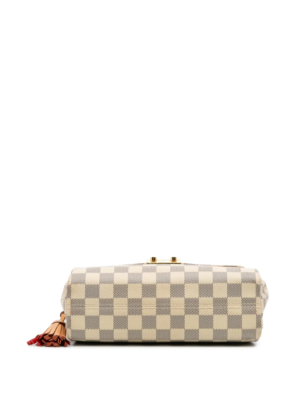 Pre-owned Louis Vuitton 2017 Damier Azur Croisette Satchel In White