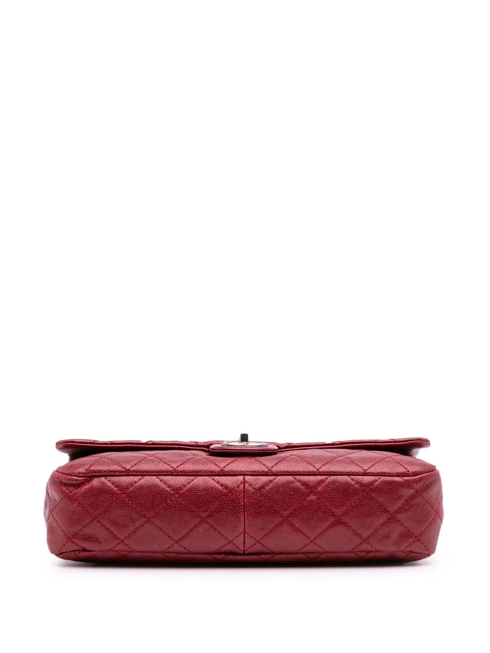 Pre-owned Chanel 2013-2014 Medium Quilted Caviar Easy Flap Shoulder Bag In Red