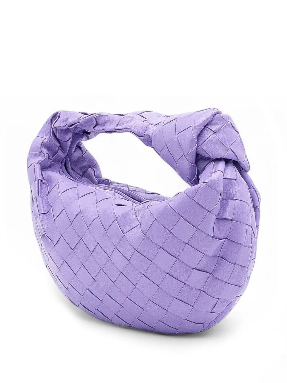 Pre-owned Bottega Veneta 2012-2025 Mini Nappa Intrecciato Jodie Hobo Bag In Purple
