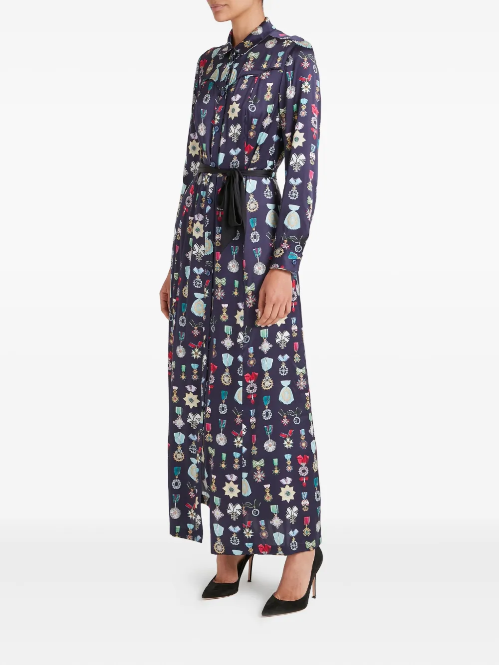 Temperley London Gloriette blousejurk met print Blauw