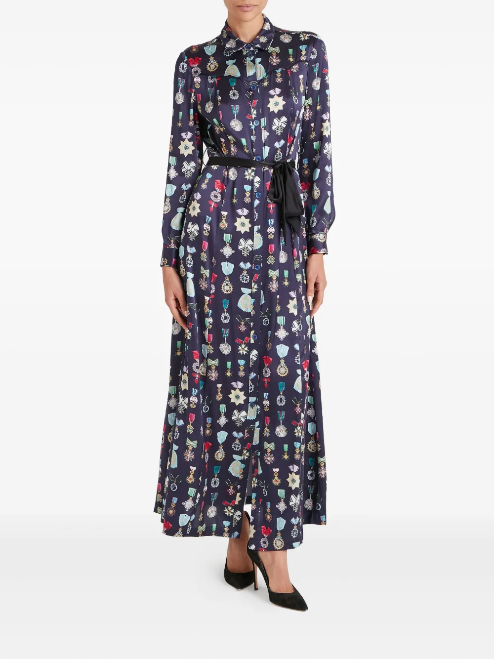 Temperley London Gloriette blousejurk met print Blauw