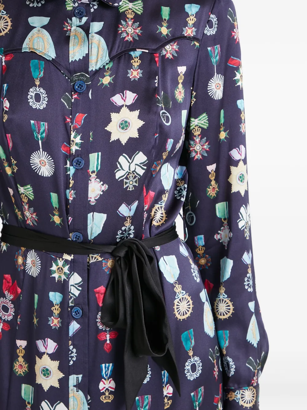 Temperley London Gloriette blousejurk met print Blauw