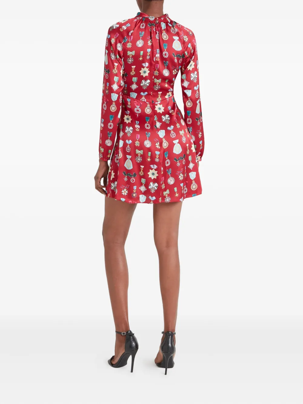 Temperley London Gloriette Medal-print Mini Dress In Multi
