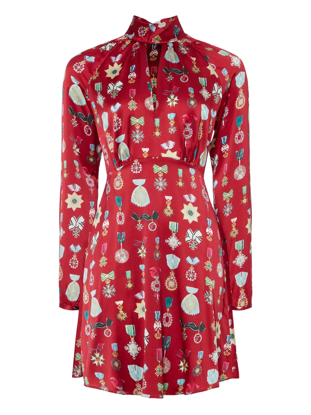 Temperley London Gloriette medal-print mini dress | Red | Image 1